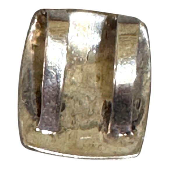 Vintage Sterling Silver Turquoise Opal Coral & Lapis Inlay Pendant Slide Zuni - Picture 2 of 6